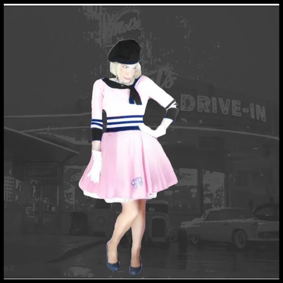 50s Vintage Pink Circle Skirt With Crinoline for Women or Girls - Picture 8 of 14